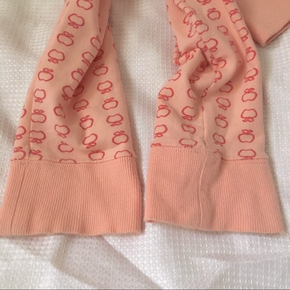 Apple pattern print pink zip up hoodie - small - Picture 7 of 10